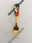 A. Michelsen 1989 Julegaffel Forgyldt Sterling Sølv med Emalje