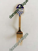 A. Michelsen 1986 Julegaffel Forgyldt Sterling Sølv med Emalje