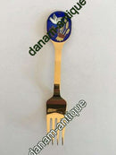 A. Michelsen 1985 Julegaffel Forgyldt Sterling Sølv med emalje