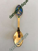 A. Michelsen 1984 Weihnachtslöffel Vergoldetes Sterlingsilber mit Emaille