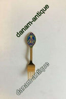 A. Michelsen 1984 Julegaffel Forgyldt Sterling Sølv med Emalje