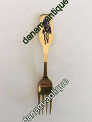 A. Michelsen Julegaffel 1966 Forgyldt Sterling Sølv med Emalje