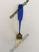 A. Michelsen 1961 Julegaffel  Forgyldt Sterling Sølv med Emalje