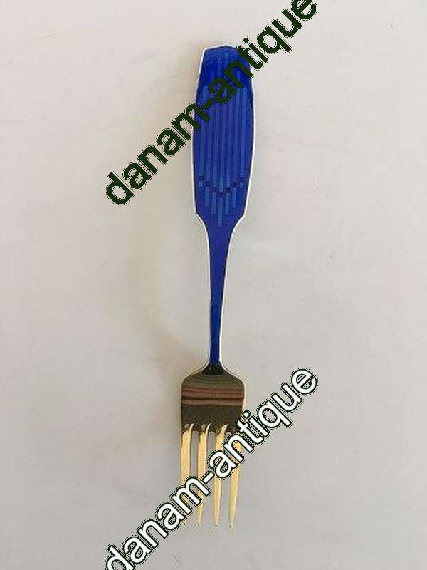 A. Michelsen 1961 Julegaffel  Forgyldt Sterling Sølv med Emalje