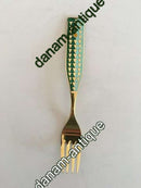 A. Michelsen 1960 Julegaffel  Forgyldt Sterling Sølv med Emalje