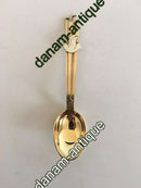 A. Michelsen Christmas Spoon 1943 Gilded Sterling Silver with Enamel