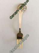 A. Michelsen 1942 Julegaffel Forgyldt Sterling Sølv med emalje.