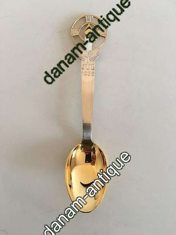 A. Michelsen 1936 Juleske Forgyldt Sterling Sølv og Emalje