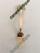 A. Michelsen Christmas Fork 1936Gilded Sterling Silver with Enamel