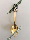 A. Michelsen Christmas Spoon 1934 Gilded Sterling Silver with Enamel