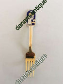 A. Michelsen 1934 Julegaffel Forgyldt Sterling Sølv med Emalje.