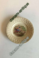 Gamle Engelsk Staffordshire Tallerken med motiv af mand der spiller rugby