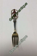 Anton Michelsen Christmas Fork 1928. Gilded Sterling Silver with enamel