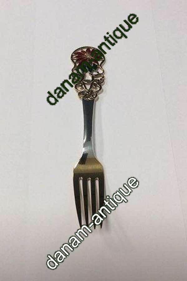 Anton Michelsen Julegaffel 1925 Forgyldt Sterling Sølv med Emalje