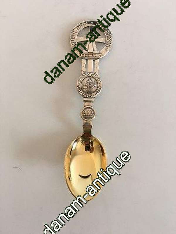 A. Michelsen 1920 Juleske Forgyldt Sterling Sølv