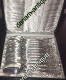 12 Anton Michelsen Sterling Sølv Rosenborg Dessert Skeer designet af Ole Hagen