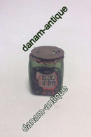 Holmegaard  Apotekerflasken, krukke med tekst"REGUL ON SIMPL" fra 1989