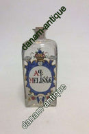 Holmegaard Apotekerflasken, krukke med tekst "AP MELISSAE" fra 1986