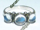 Georg Jensen Sterling Silver Ring with Moonstones No 3