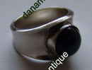 Georg Jensen Sterling Silver Ring with Black Stone No 5380