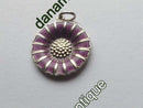 Georg Jensen Sterling Silver Marguerite Pendant Purple