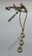 Georg Jensen Sterling Silber Margeriten-Anhänger mit 3 Margeriten und Kette