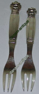 Georg Jensen Acorn Silver Fruit Forks from 1923