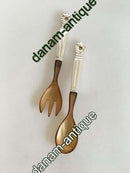 Georg Jensen Sterling Silber 'King' Salatbesteck (mit Beinen)