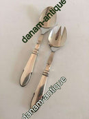 Georg Jensen Salatbesteck mit Kugel aus Sterlingsilber und Stahl