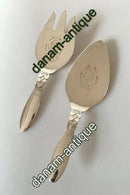 Georg Jensen Sterling Sølv Kaktus Fiske Serverings Sæt No 232