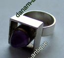 N.E. From 现代纯银紫水晶戒指