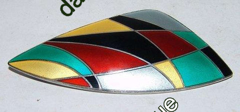 Anton Michelsen Egil Jensen Harlekin-Brosche aus Sterlingsilber und Emaille