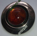 N. E. From Sterling Silver Brooch with Ambor