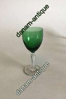Danish Glass White Wine Glass with green Cuppa