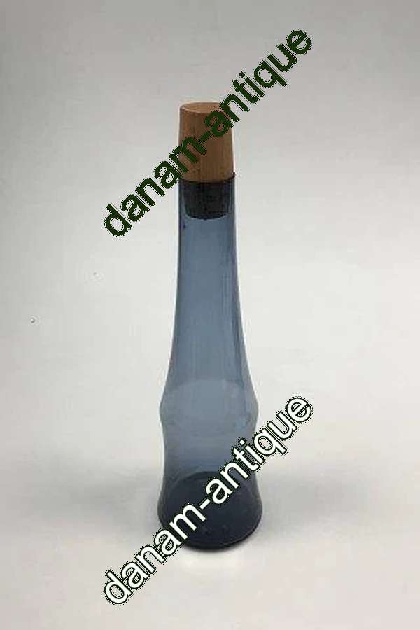 Kastrup Glasværk Opaline form Blå Karaffel med Prop