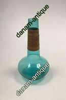 Kastrup Glasværk Opaline form Grøn Karaffel m/omviklet bambus uden prop