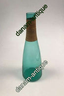 Kastrup Glasværk Opaline form Grøn Karaffel med bambusbevikling