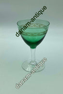 "Ejby" Hvidvinsglas med Lysgrøn Kumme. Holmegaard