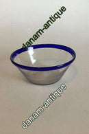 Ymerskål i glas med blå kant