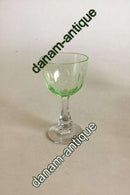 Danish glass Derby with green Cuppa White Wine Glass