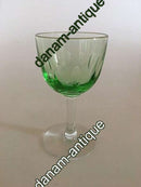 Holmegaard Murat White Wine Glass with Green Bouquet 11.5 cm H