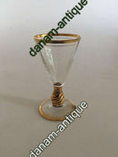 Holmegaard Ida Snapseglas med optiske striber og guld