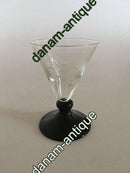 "Jane" Sortfods Likørglas med drueslibning fra Holmegaard