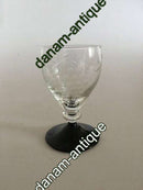 "Jane" Sortfods Portvinsglas med Drueslibning fra Holmegaard