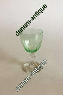 Danish Glass White Wine Glass with green Cuppa