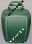 Royal Copenhagen Stoneware Jar with lid in celedon Glaze 1/2904