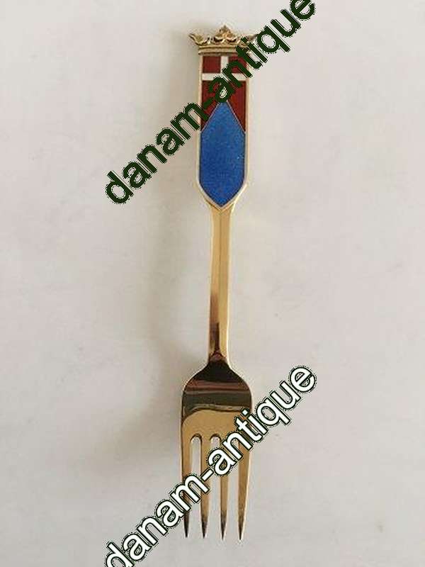 Anton Michelsen-Gedenkgabel aus vergoldetem Sterlingsilber von 1969.