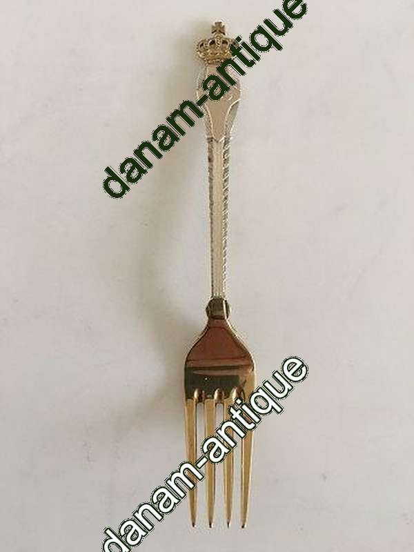 Anton Michelsen-Gedenkgabel aus vergoldetem Sterlingsilber von 1903.