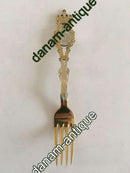 安东-米歇尔森1898年纯银镀金纪念叉子