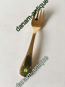 Georg Jensen 1982 Årsgaffel i Forgyldt Sterling Sølv med Emalje